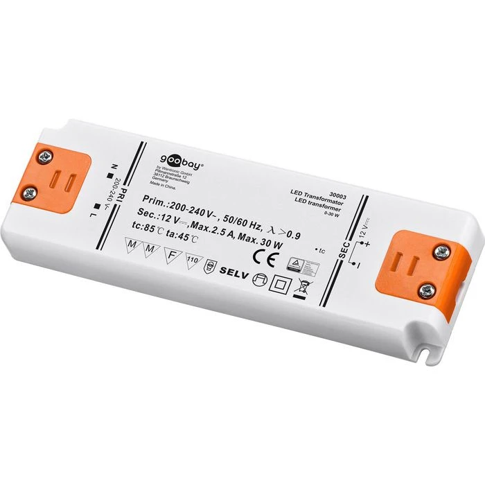 Goobay LED-Transformator DC 12 V, Bis 30 Watt 1 Goobay LED-Transformator DC 12 V, Bis 30 Watt