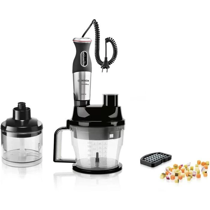 Bosch Stabmixer MS8CM61X1 MaxoMixx, Set, Edelstahl, 1000 Watt, Silber / Schwarz 4 Bosch Stabmixer MS8CM61X1 MaxoMixx, Set, Edelstahl, 1000 Watt, Silber / Schwarz – Bild 4