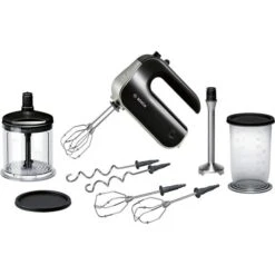 Bosch HomeProfessional MFQ4885DE Set, Handmixer, 575 Watt, Schwarz, Mixfuß, Mixbecher