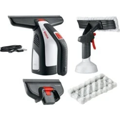 Bosch GlassVAC Fenstersauger 06008B7000, Mit Einwascher Und 2 Saugdüsen
