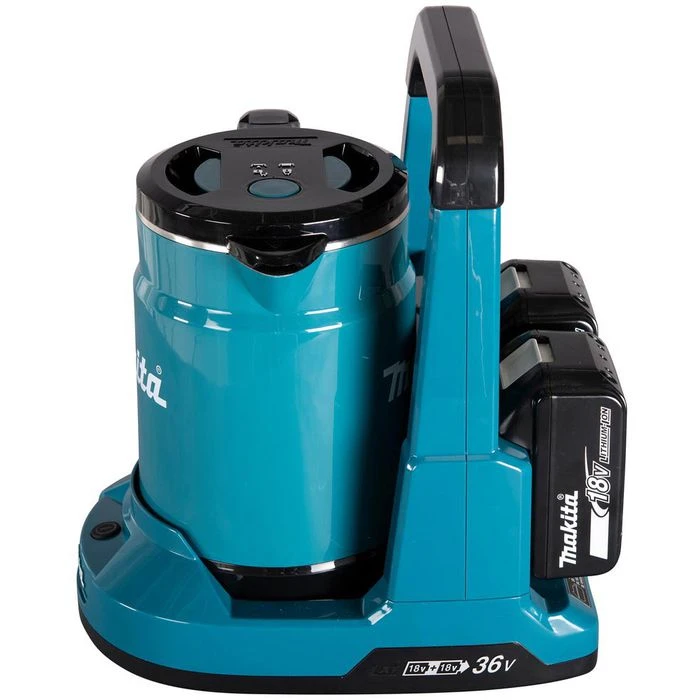 Makita Wasserkocher DKT360Z, Akkubetrieben, 0,8 Liter, 2 X 18V, Kunststoffgehäuse, Blau 3 Makita Wasserkocher DKT360Z, Akkubetrieben, 0,8 Liter, 2 X 18V, Kunststoffgehäuse, Blau – Bild 3