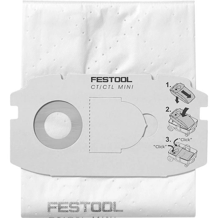 Festool Staubsaugerbeutel Filtersack Selfclean, SC FIS-CT 48/5, Für Staubsauger CT 48, 5 Stück 2 Festool Staubsaugerbeutel Filtersack Selfclean, SC FIS-CT 48/5, Für Staubsauger CT 48, 5 Stück – Bild 2