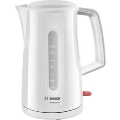 Bosch Wasserkocher CompactClass TWK3A011, 1,7 Liter, 2400 W, Kunststoff, Weiß