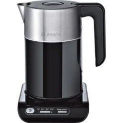 Bosch Styline TWK8613P, 1,5 L, 2400 W, Mit Temperatureinstellung, Schwarz, Wasserkocher