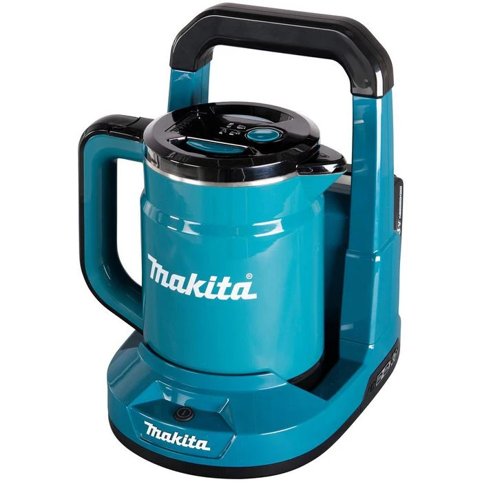 Makita Wasserkocher DKT360Z, Akkubetrieben, 0,8 Liter, 2 X 18V, Kunststoffgehäuse, Blau 1 Makita Wasserkocher DKT360Z, Akkubetrieben, 0,8 Liter, 2 X 18V, Kunststoffgehäuse, Blau