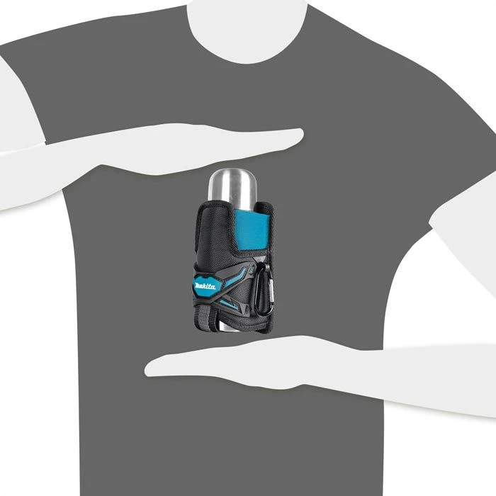 Makita Thermosflasche E-05599, Edelstahl, Isolierflasche Inkl. Gürteltasche, Silber, 0,33 L 3 Makita Thermosflasche E-05599, Edelstahl, Isolierflasche Inkl. Gürteltasche, Silber, 0,33 L – Bild 3