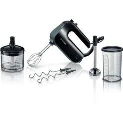 Bosch Handmixer MFQ4980B, Set, 850 Watt, Schwarz, Mixfuß, Mixbecher, Zerkleinerer