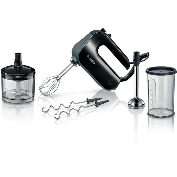 Bosch Handmixer MFQ4980B, Set, 850 Watt, Schwarz, Mixfuß, Mixbecher, Zerkleinerer 1 Bosch Handmixer MFQ4980B, Set, 850 Watt, Schwarz, Mixfuß, Mixbecher, Zerkleinerer