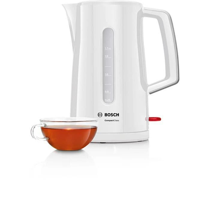 Bosch Wasserkocher CompactClass TWK3A011, 1,7 Liter, 2400 W, Kunststoff, Weiß 2 Bosch Wasserkocher CompactClass TWK3A011, 1,7 Liter, 2400 W, Kunststoff, Weiß – Bild 2