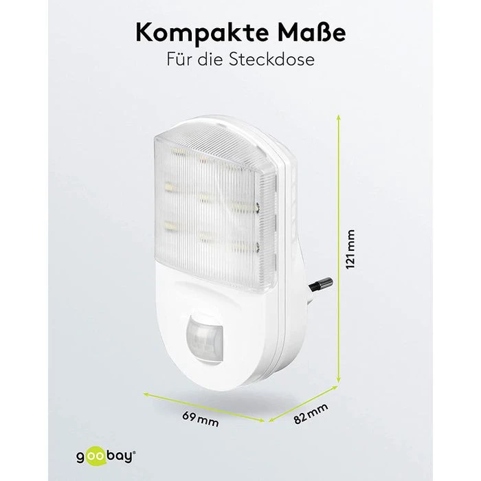 Goobay Nachtlicht LED Weiß, Mit Bewegungsmelder, Orientierungslicht 2 Goobay Nachtlicht LED Weiß, Mit Bewegungsmelder, Orientierungslicht – Bild 2