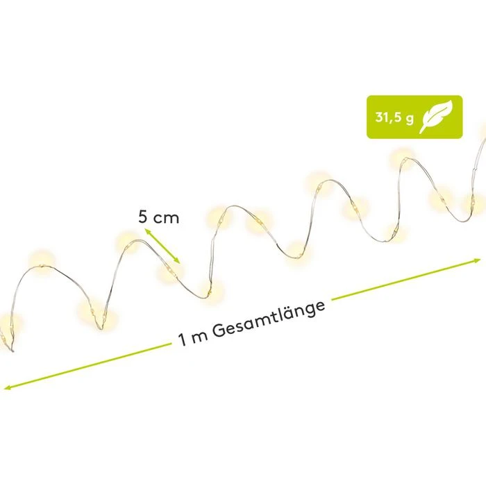 Goobay Lichterkette 20 LEDs, Innen, Warmweiß, Mit Timer, Batteriebetrieb, 1,05 M 7 Goobay Lichterkette 20 LEDs, Innen, Warmweiß, Mit Timer, Batteriebetrieb, 1,05 M – Bild 7