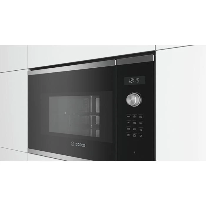 Bosch Mikrowelle BEL554MS0, Mit Grill, 900 W, Einbaumikrowelle, 25L, Silber / Schwarz 2 Bosch Mikrowelle BEL554MS0, Mit Grill, 900 W, Einbaumikrowelle, 25L, Silber / Schwarz – Bild 2