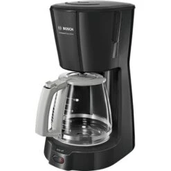 Bosch Kaffeemaschine CompactClass Extra, TKA3A033, Kunststoff, Mit Glaskanne, 15 Tassen, Schwarz