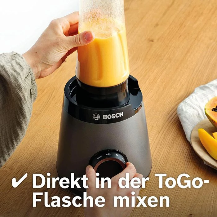 Bosch Standmixer VitaPower Serie 4, MMB6177S, Glasbehälter, 1200 Watt, Silber, 1,5 Liter 3 Bosch Standmixer VitaPower Serie 4, MMB6177S, Glasbehälter, 1200 Watt, Silber, 1,5 Liter – Bild 3
