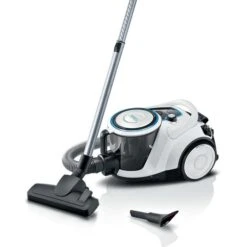 Bosch Staubsauger Serie ProSilence BGC41LSIL, Weiß, Beutellos, Mit Kabel, 600 Watt