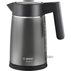 Bosch Wasserkocher DesignLine TWK5P475, 1,7 Liter, 2200 Watt, Edelstahl, Grau