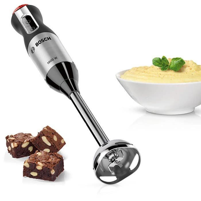 Bosch Stabmixer MS6CM6155 ErgoMixx Style, Set, Edelstahl, 1000 Watt, Silber / Schwarz 2 Bosch Stabmixer MS6CM6155 ErgoMixx Style, Set, Edelstahl, 1000 Watt, Silber / Schwarz – Bild 2