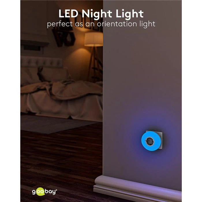 Goobay Nachtlicht LED Weiß, Steckdose, Lichtsensor, 3-farbig 7 Goobay Nachtlicht LED Weiß, Steckdose, Lichtsensor, 3-farbig – Bild 7