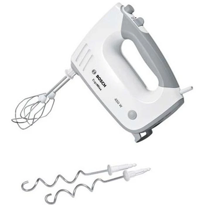Bosch Ergomixx MFQ36400 Handmixer, 450 Watt, Weiß / Grau 1 Bosch Ergomixx MFQ36400 Handmixer, 450 Watt, Weiß / Grau