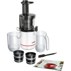 Bosch Entsafter VitaExtract, MESM500W, Slow Juicer, Weiß, Kunststoff, 150 Watt