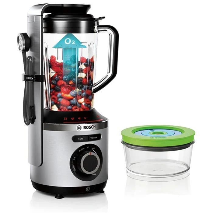 Bosch Standmixer VitaMaxx MMBV622M, Kunststoffbehälter, Vakuum-Mixer, 1600 Watt Silber 2 Bosch Standmixer VitaMaxx MMBV622M, Kunststoffbehälter, Vakuum-Mixer, 1600 Watt Silber – Bild 2