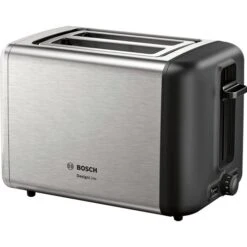 Bosch Toaster DesignLine TAT3P420DE, 2 Scheiben, 970 Watt, Silber