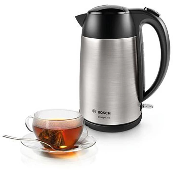 Bosch Wasserkocher DesignLine TWK3P420, 1,7 L, 2400 W, Edelstahl, Silber 5 Bosch Wasserkocher DesignLine TWK3P420, 1,7 L, 2400 W, Edelstahl, Silber – Bild 5